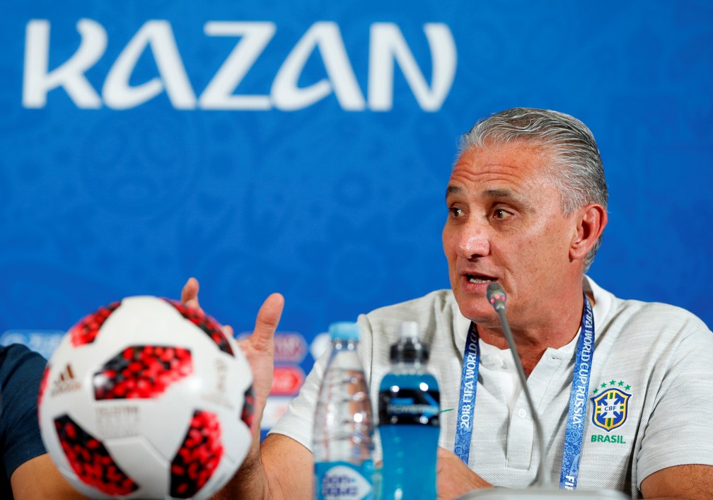 Tite em coletiva da seleÃ§Ã£o brasileira (Foto: Reuters)