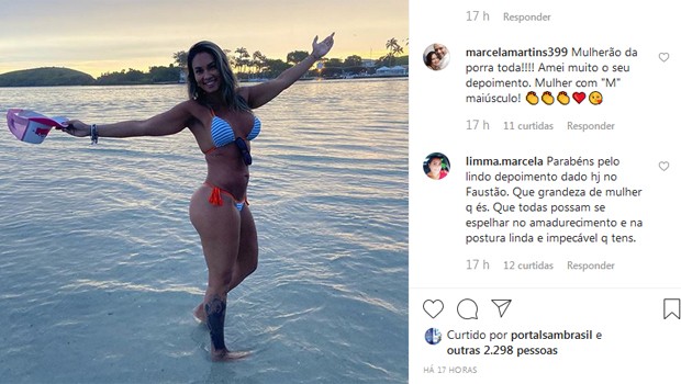Milena Vaça, ex-mulher de Diogo Nogueira, recebe elogios por depoimento (Foto: Reprodução/Instagram)