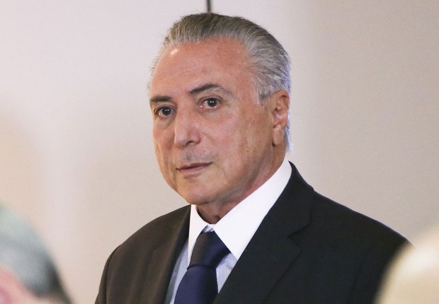 O presidente em exercício Michel Temer em reunião no Ministério da Justiça (Foto: Marcelo Camargo/Agência Brasil)