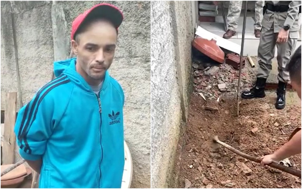 Reidimar Silva confessa que matou menina de 12 anos enforcada e enterrou no quintal de casa em Goiânia, Goiás — Foto: Reprodução/TV Anhanguera