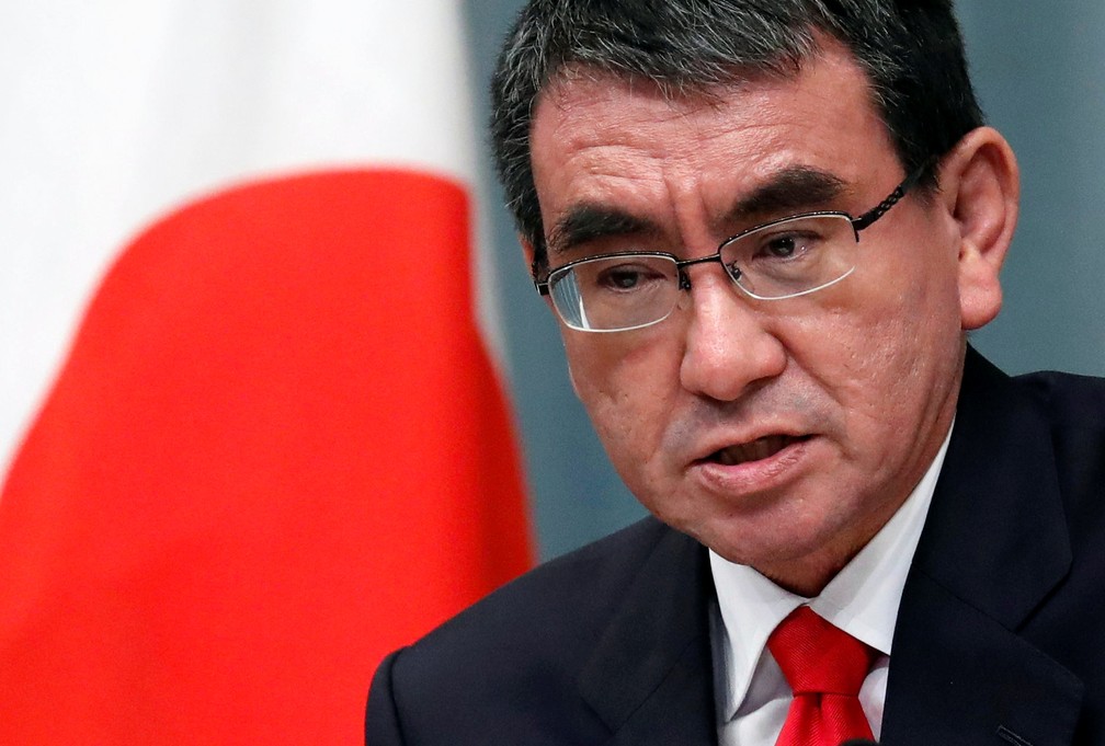 Taro Kono, ministro da Defesa do Japão. — Foto: Issei Kato/Reuters