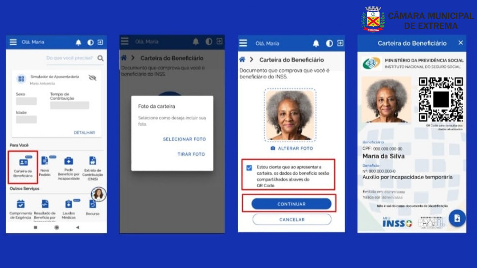 Centro de Atendimento ao Cidadão emite carteira virtual do beneficiário do INSS