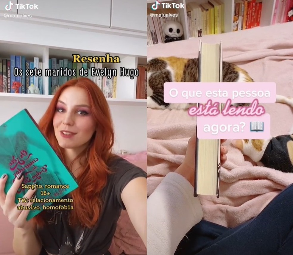 Maju Alves é booktoker com 26mil seguidores — Foto: Reprodução/TikTok/Maju Alves