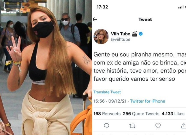 Viih Tube chega ao Rio e faz declaração polêmica no Twitter (Foto: Reprodução Instagram)