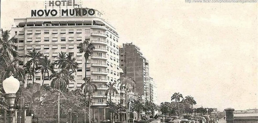 Hotel da moda a partir do nascimento em 1950, o Novo Mundo, desativado em 2019, foi casa do Santos no Rio de Janeiro — Foto: Reprodução