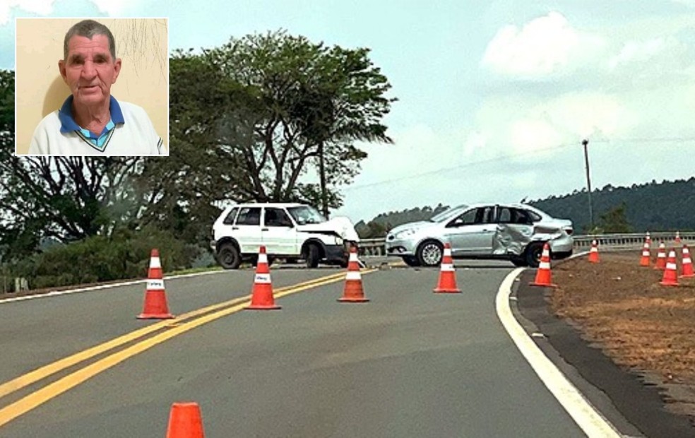 Idoso de 83 anos morre em acidente entre carros em Coronel Macedo — Foto: ItapoNews/ Reprodução 