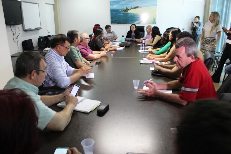 CalendÃ¡rio foi divulgado apÃ³s reuniÃ£o no FÃ³rum â€” Foto: DivulgaÃ§Ã£o/Gabinete Civil do RN