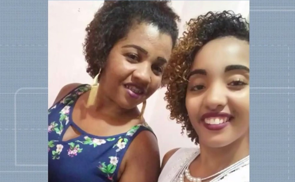 Bárbara Brás e a mãe, Niuce Brás, foram vítimas de incêndio em prédio de Feira de Santana — Foto: Reprodução/TV Bahia