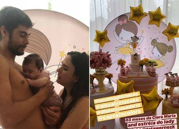 Tata Werneck e Rafael Vitti comemoram 3 meses de vida de Clara Maria (Foto: Reprodução / Instagram)