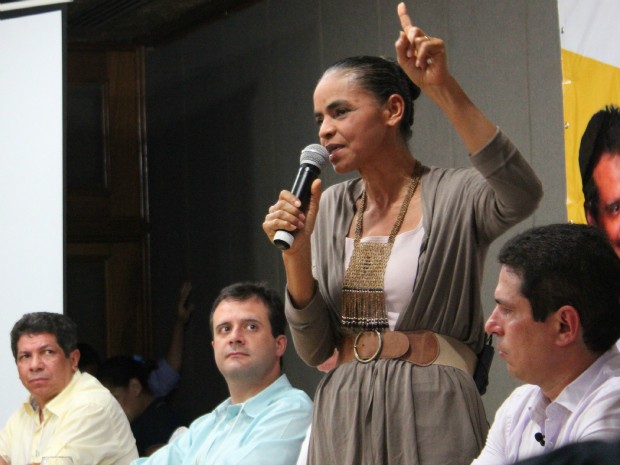 Marina Silva participou de convenção partidária nesta sexta em Manaus  (Foto: Adneison Severiano/G1 AM)