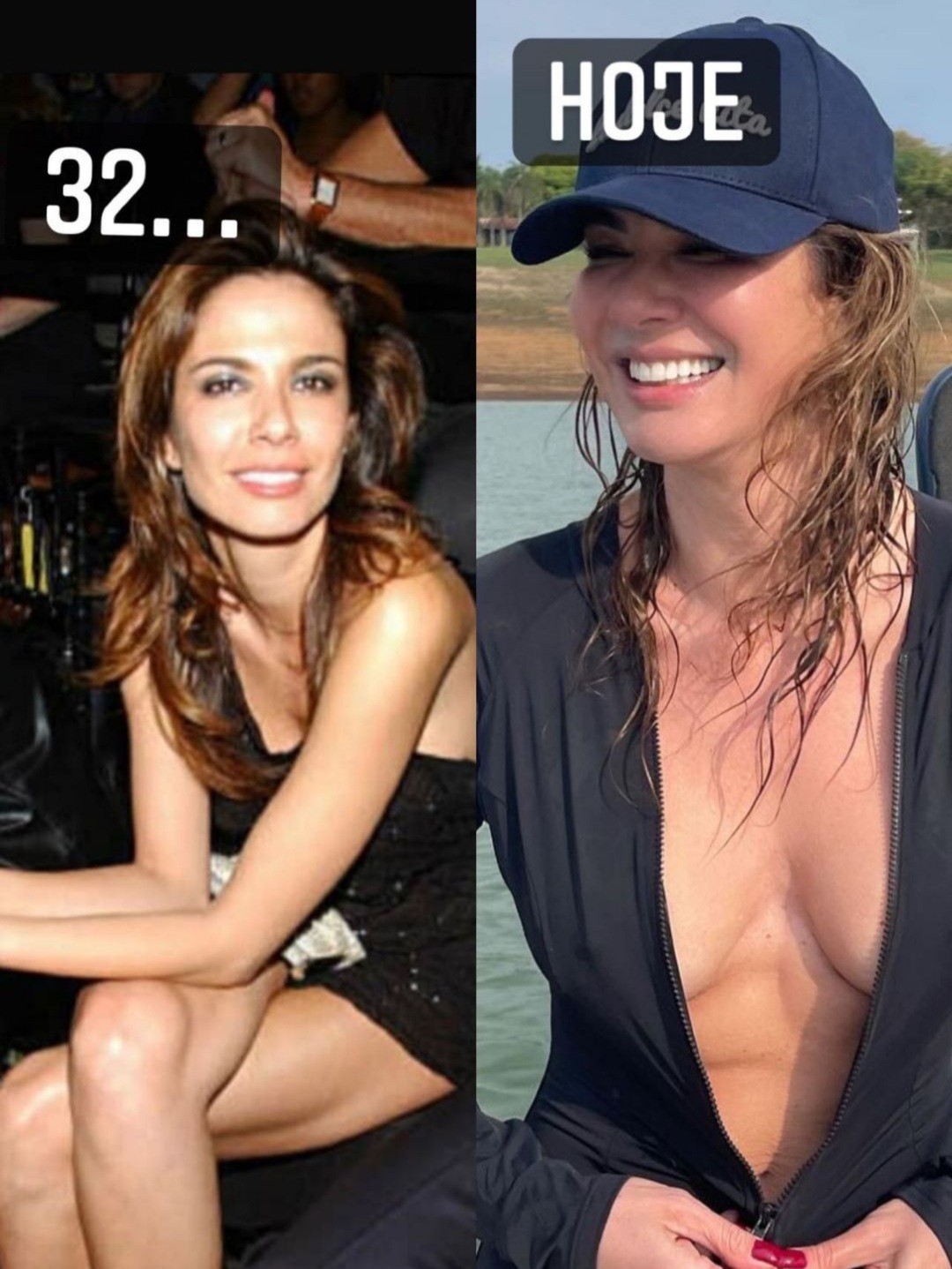 Luciana Gimenez se compara com hoje em dia e aos 32 anos  (Foto: Reprodução / Instagram )