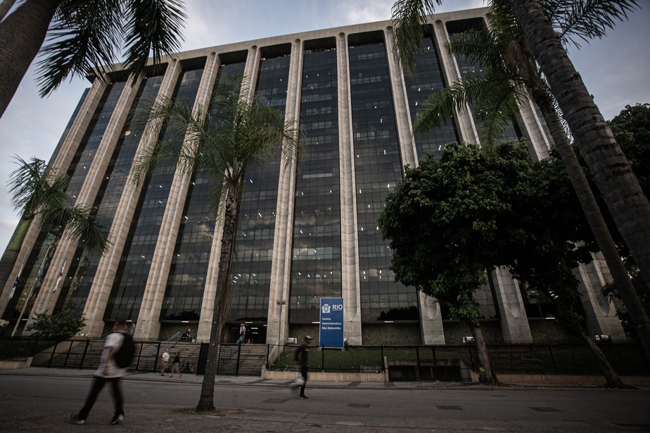 A fachada do Centro Administrativo São Sebastião (CASS), sede da prefeitura do Rio