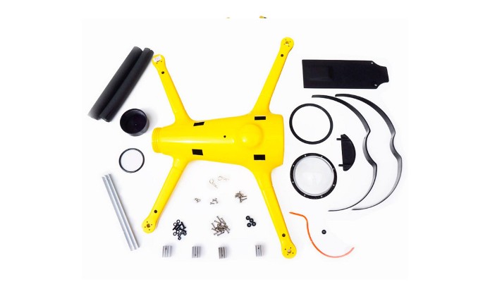 Kit para montar do drone QuadH2O (Foto: Divulgação/QuadH2O)