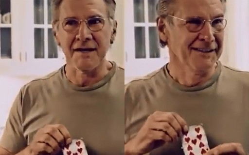 Harrison Ford fica chocado com truque de mágica: "Saia da minha casa!"
