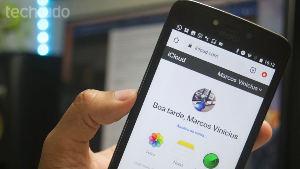 Tutorial mostra como criar uma conta no iCloud com um celular Android — Foto: Marvin Costa/TechTudo