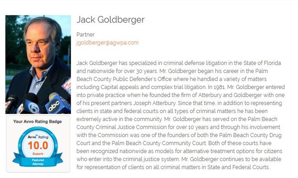Advogado Jack Goldberger representou goleiro Jean, do São Paulo — Foto: Reprodução
