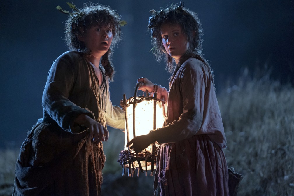Megan Richards e Markella Kavenagh em 'Os Anéis de Poder' — Foto: Divulgação/Prime Video