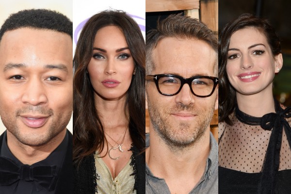 John Legend, Megan Fox, Ryan Reynolds e Anne Hathaway (Foto: Getty Images)