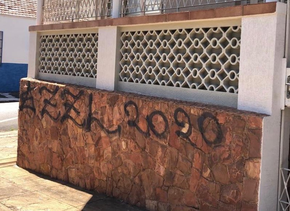 Uma das pichações que eram investigadas pelo Deic de Piracicaba — Foto: Divulgação/ Polícia Civil