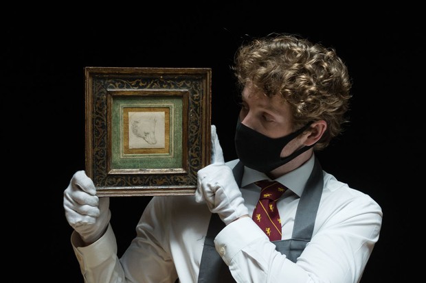 Desenho minúsculo feito por Leonardo Da Vinci é vendido por R$ 64 milhões (Foto: Getty Images)