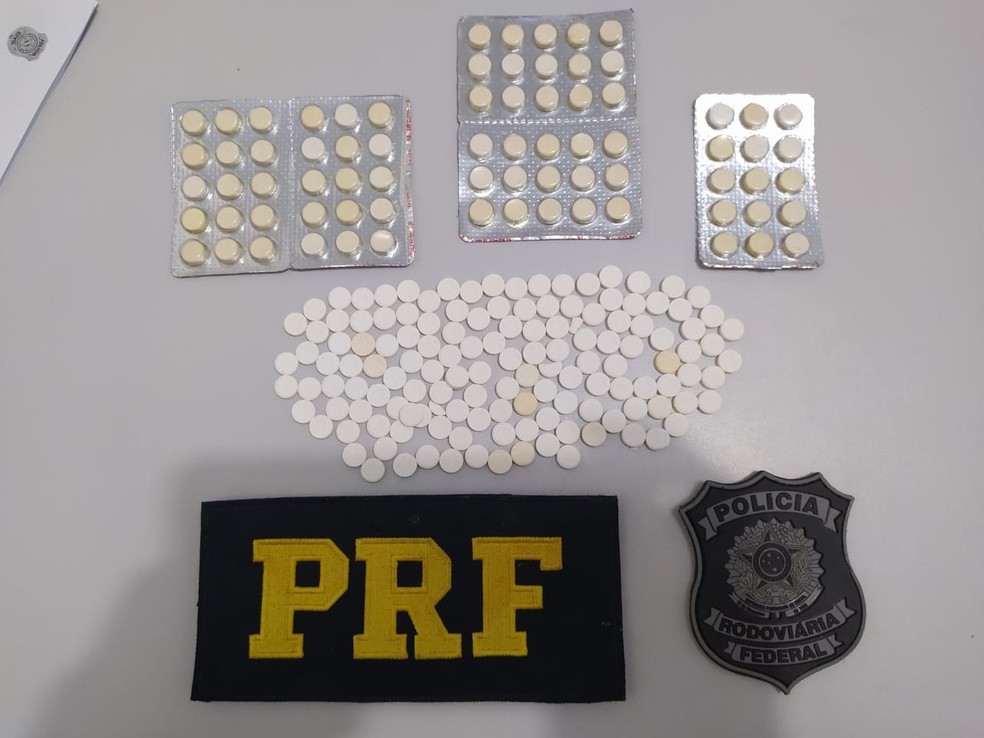 Homem foi preso pela PRF com rebite na BR-163 — Foto: Divulgação/PRF