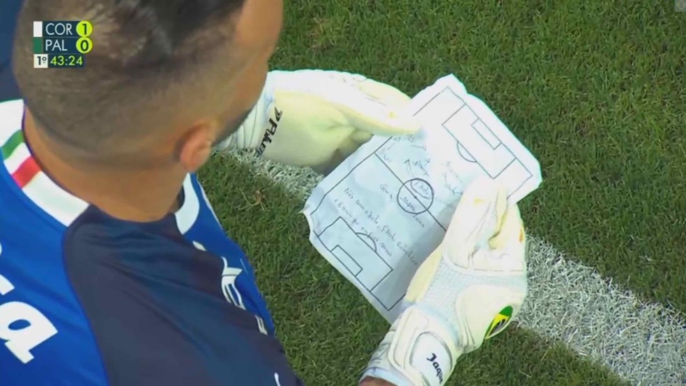Bilhete para Weverton â Foto: TV Globo