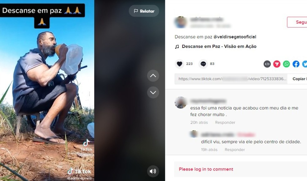 Seguidores lamentam morte de Hulk brasileiro em Ribeirão Preto, SP — Foto: Tik Tok/Reprodução