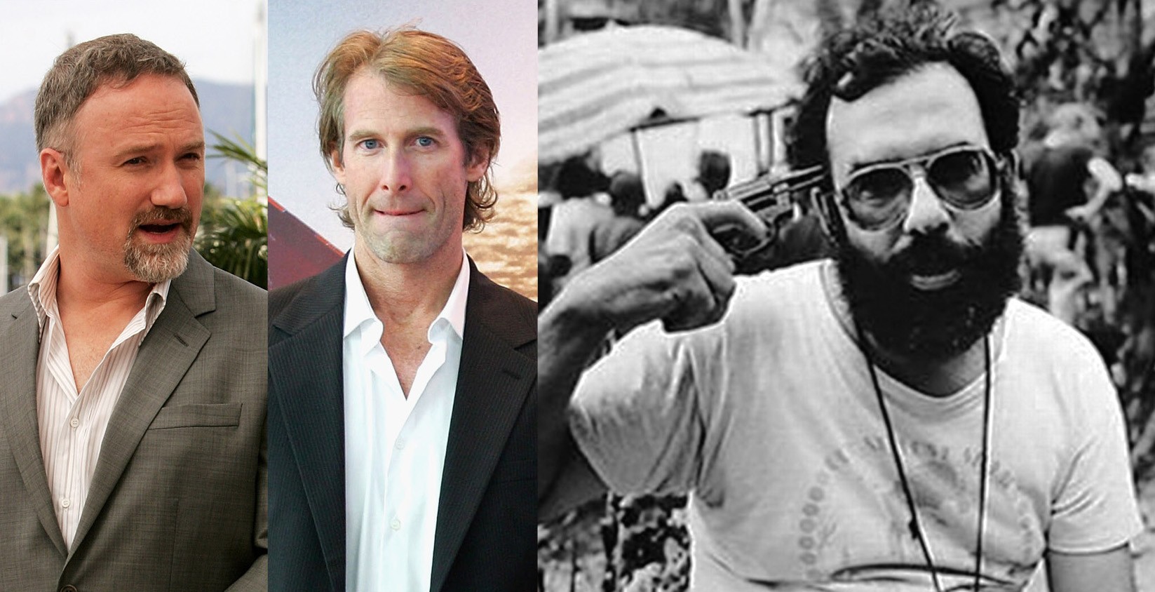 David Fincher, Michael Bay e Francis Ford Coppola (Foto: Getty Images / Reprodução)