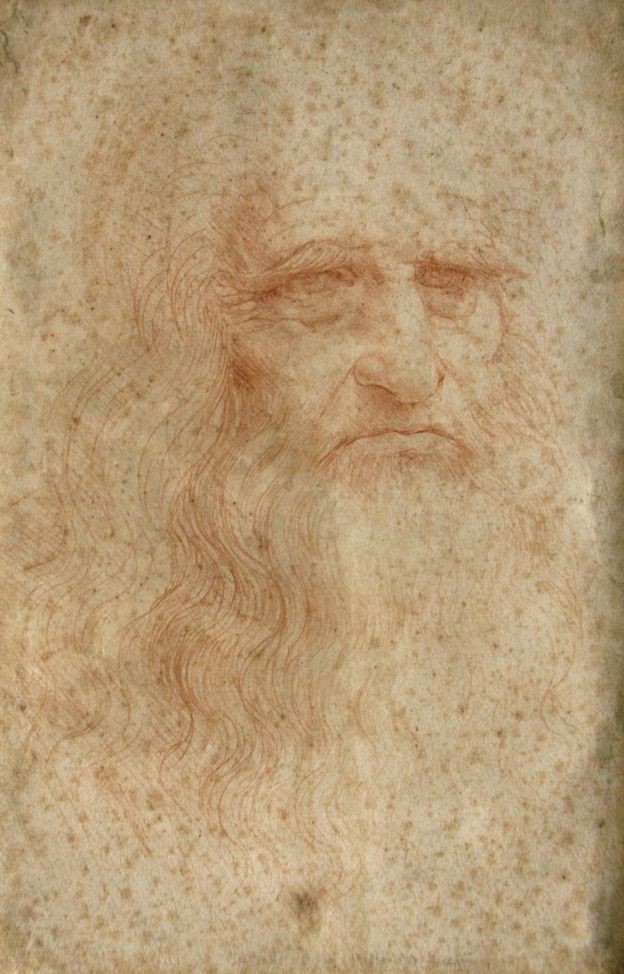 Autorretrato de Leonardo da Vinci comprado durante pesquisa do Instituto Central de Restauração da Herança de Arquivo e Bibliotecária, em Roma (Foto: M. C. MISITI/INSTITUTO CENTRAL DE RESTAURAÇÃO, via BBC News Brasil)