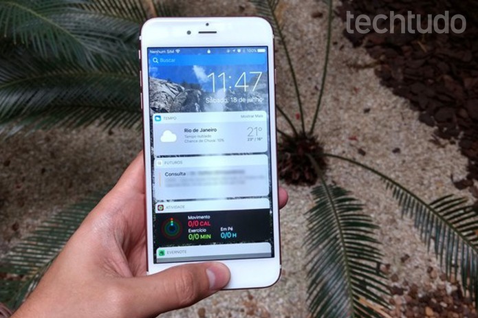 iOS 10 rodando no iPhone (Foto: Thássius Veloso/TechTudo)
