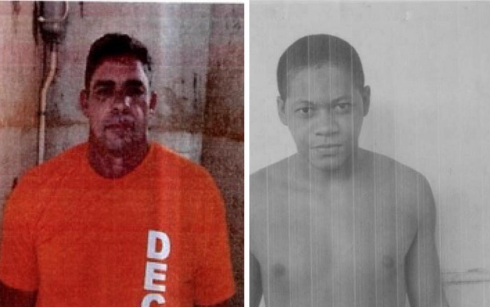 À esquerda o pedreiro preso injustamente e à direita o condenado por roubo no Maranhão — Foto: Reprodução/TV Anhanguera