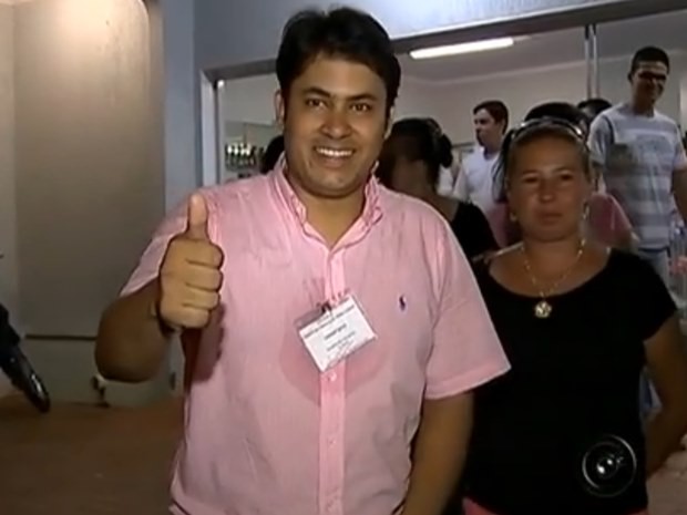 Mario do Coti, novo prefeito de Paulo de Faria (Foto: Reprodução / TV TEM)
