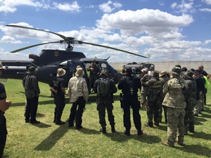 Treinamento realizado pela Coordenação de Aviação Operacional da Polícia Federal (Foto: Divulgação / Polícia Federal)