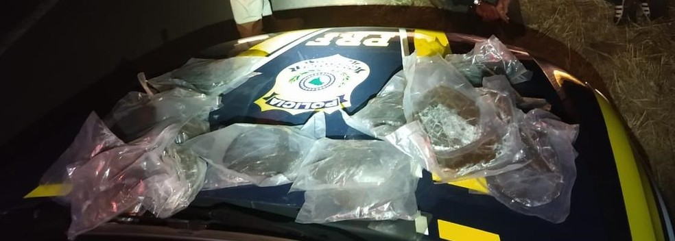 Droga apreendida pela polícia em Nova Granada — Foto: Divulgação/Polícia Rodoviária Federal