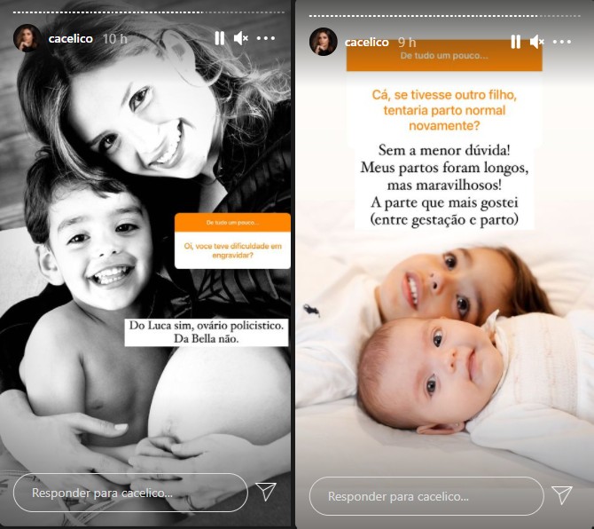 Carol Celico com os filhos Luca e Isabella (Foto: Reprodução Instagram)