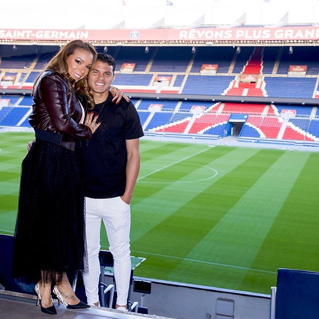 Thiago Silva e Belle (Foto: Reprodução Instagram)