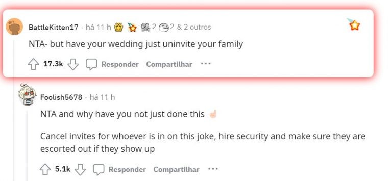 Noiva descobre aposta dos familiares e expõe no Reddit (Foto: Reprodução/Reddit)