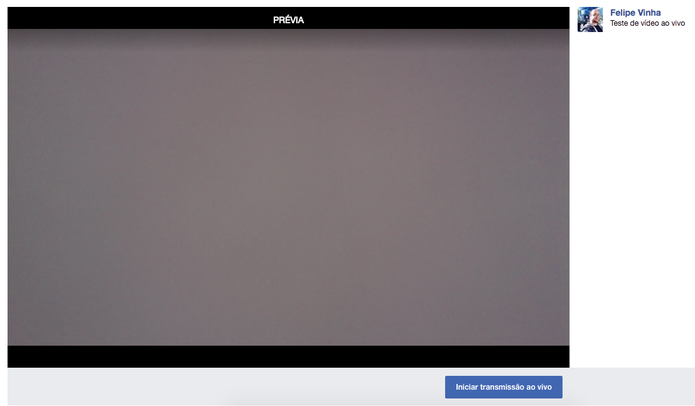 Como fazer transmissão ao vivo no Facebook usando o navegador Web (Foto: Reprodução/Felipe Vinha)