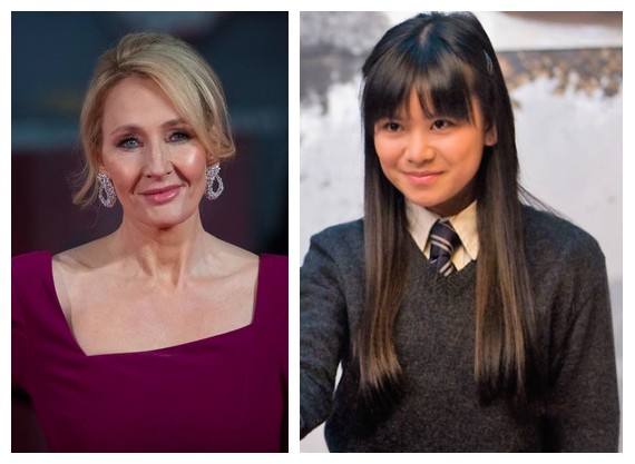 J.K. Rowling e Katie Leung em cena da franquia Harry Potter (Foto: Getty Images/Reprodução)