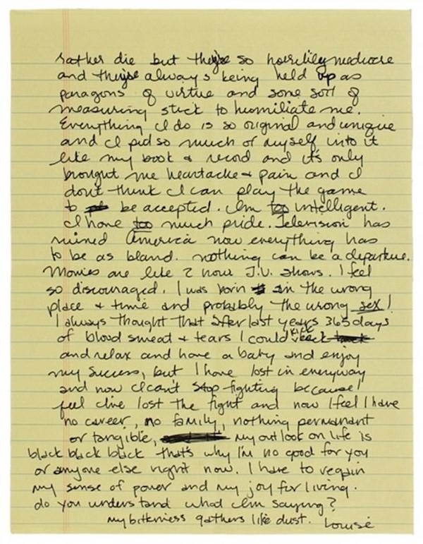 A segunda página da carta de Madonna com críticas a Sharon Stone (Foto: Reprodução)
