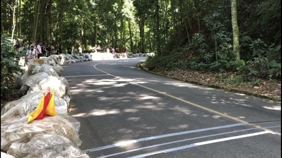 Curva onde aconteceu o acidente no Mundial de Downhill na Vista Chinesa — Foto: Ben-Hur Corrêa
