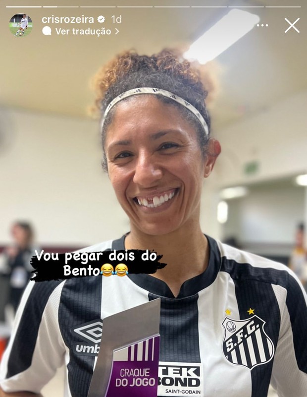 Cris Rozeira perde dente em partida de futebol (Foto: Reprodução/Instagram)