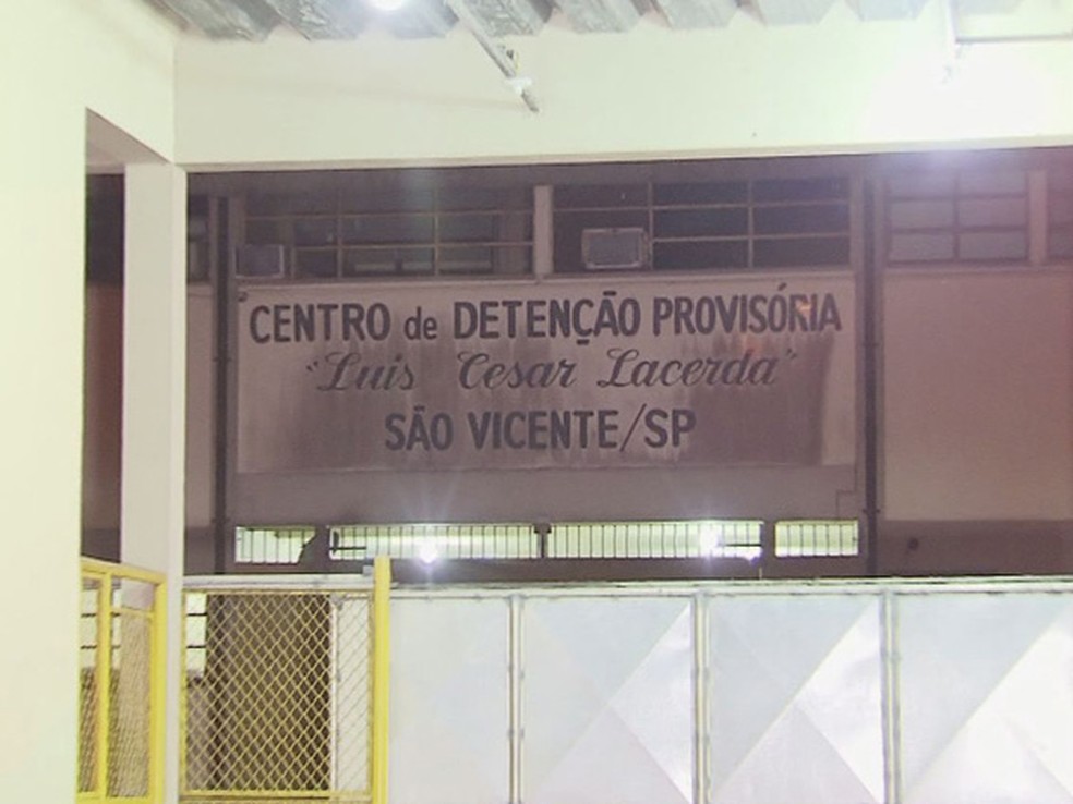 Centro de Detenção Provisória de São Vicente, SP (Foto: Reprodução/TV Tribuna)