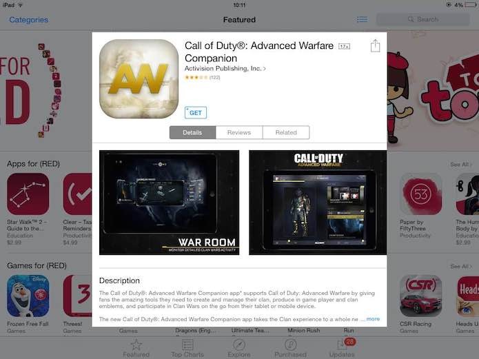 Call of Duty: Advanced Warfare: como instalar e usar o Companion App do game (Foto: Reprodução/Murilo Molina)
