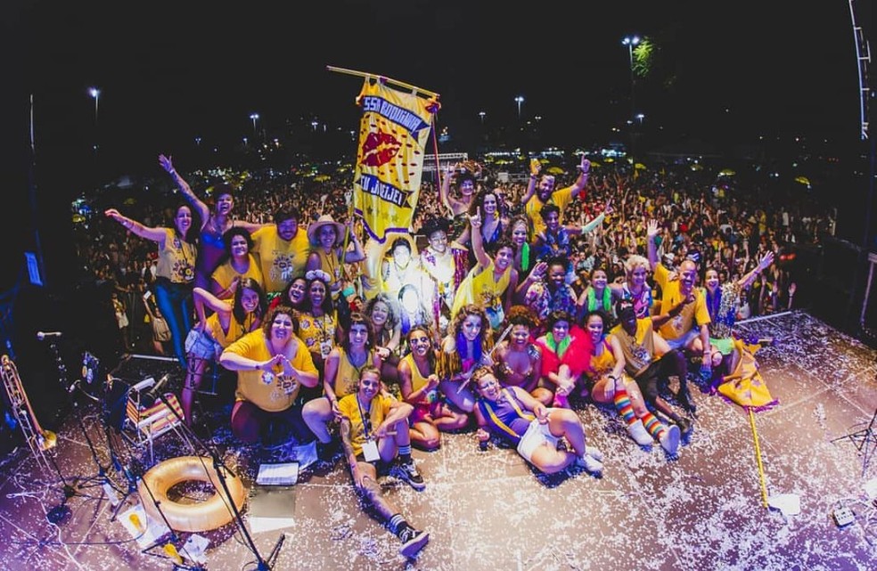 Bloco Essa Boquinha Eu Já Beijei, no carnaval de 2020 — Foto: Amanda Góes/Instagram