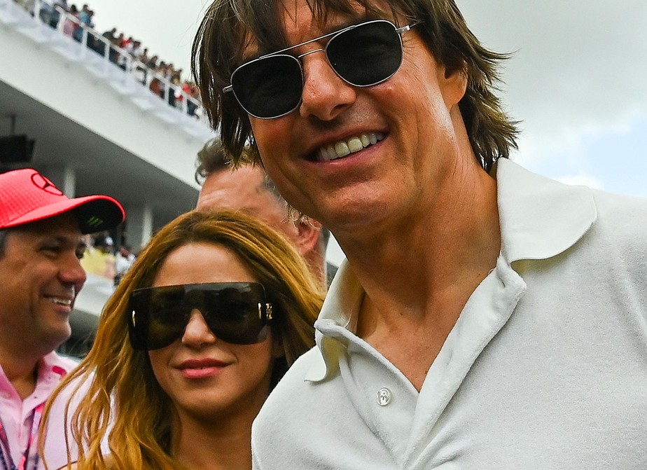 Shakira e Tom Cruise se encontraram na F1