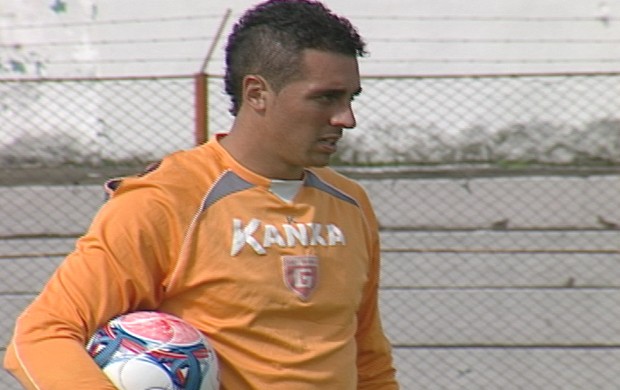 Leandro, goleiro titular do Guarani-MG (Foto: Reprodução / Tv Integração)