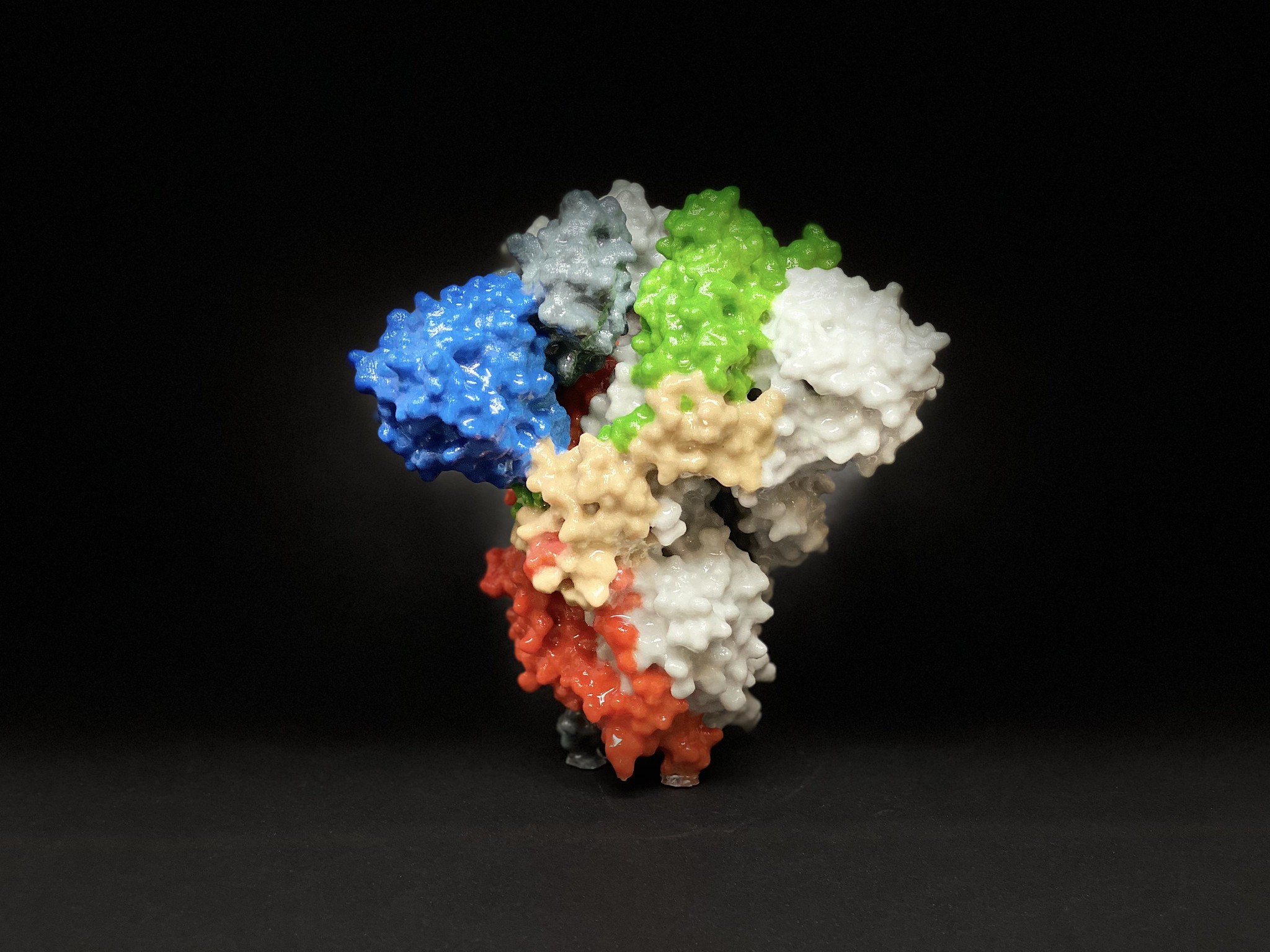 Reprodução em 3D da proteína spike, usada pelo novo coronavírus para infectar células (Foto: NIH)