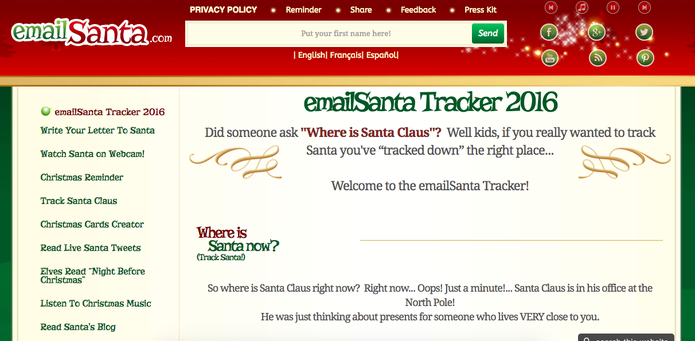 Santa Tracker tem diversas interações com o Papai Noel (Foto: Reprodução/Felipe Vinha)