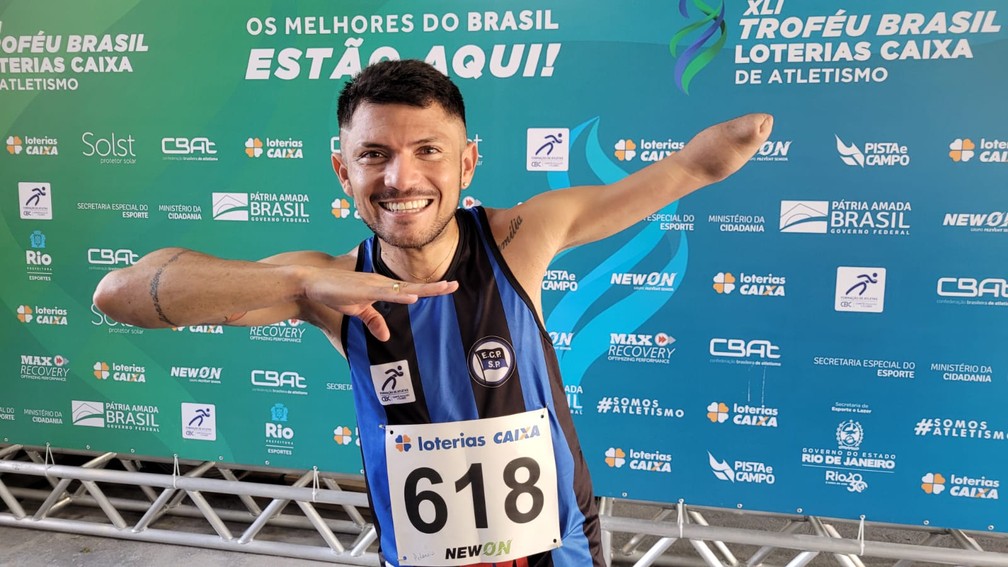 Petrúcio Ferreira no Troféu Brasil de atletismo, no Engenhão — Foto: Marcelo Barone